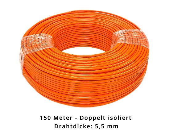 Begrenzungsdraht 5,5 mm für Lizard - doppelt isoliert - 150 Meter Begrenzungsdraht 5,5 mm für Lizard - doppelt isoliert - 150 Meter