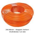 Begrenzungsdraht 5,5 mm für Mowox - doppelt isoliert - 250 Meter