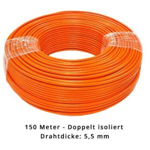 Begrenzungsdraht 5,5 mm für Robomow - doppelt isoliert - 150 Meter