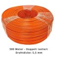 Begrenzungsdraht 5,5 mm für Worx Landroid - doppelt isoliert - 500 Meter