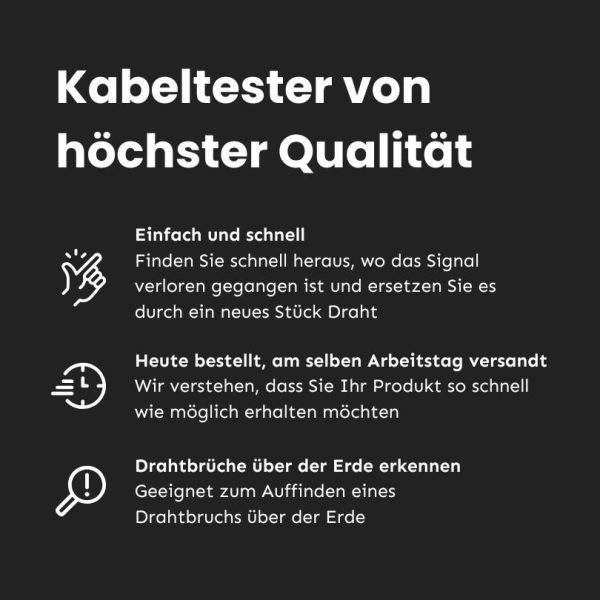 Vorteile der Begrenzungsdraht Kabeltester Vorteile der Begrenzungsdraht Kabeltester