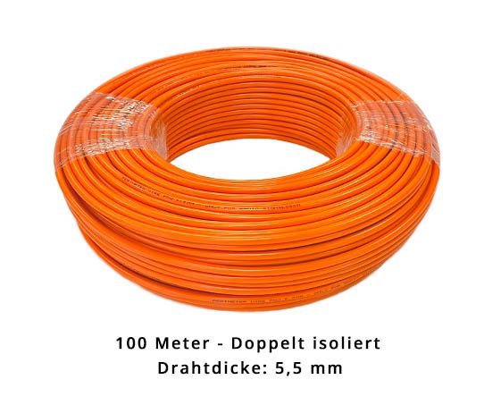 Begrenzungsdraht 5,5 mm für Einhell - doppelt isoliert - 100 Meter Begrenzungsdraht 5,5 mm für Einhell - doppelt isoliert - 100 Meter